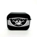 black shield of oakland raiders logo airpod case