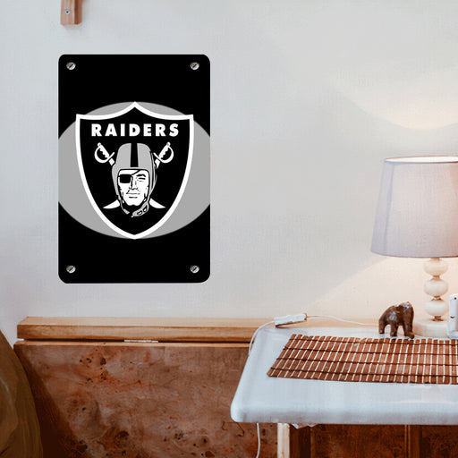 black shield of oakland raiders logo Poster Metal print wall art