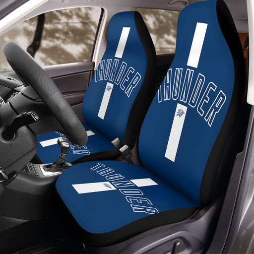 blue thunder okc logo Car Seat Covers