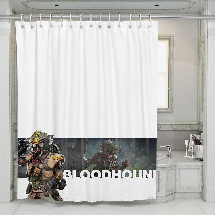 bloodhound from apex legends shower curtains