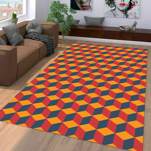 box isometric triadic Living room carpet rugs