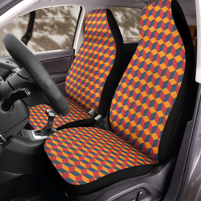 box isometric triadic Car Seat Covers