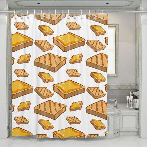 bread wth peanut butter shower curtains