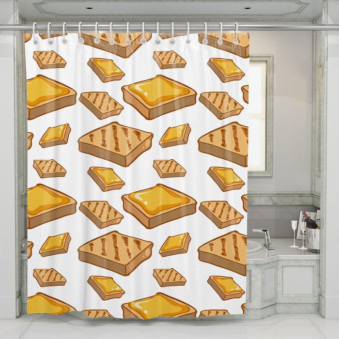 bread wth peanut butter shower curtains