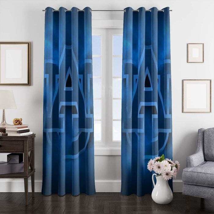 blue fog auburn logo football window Curtain