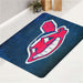 cleveland indians logo blue bath rugs