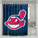 cleveland indians logo blue shower curtains