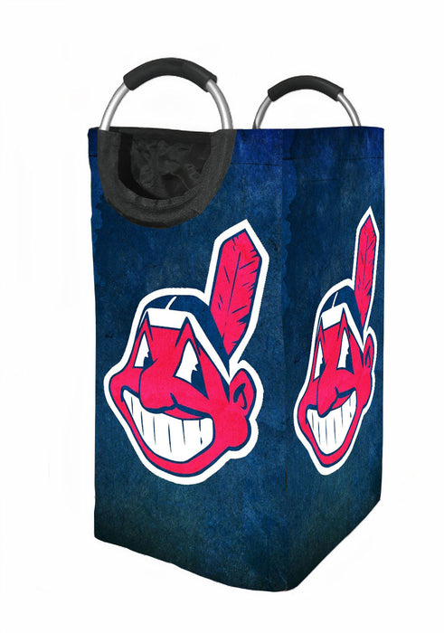 cleveland indians logo blue Laundry Hamper | Laundry Basket