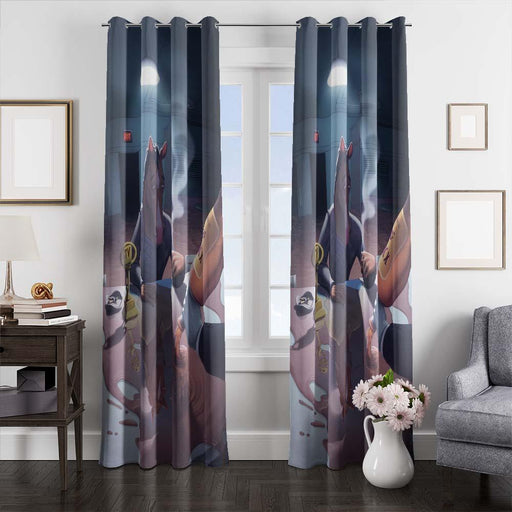 bojack horseman digital painting window curtains