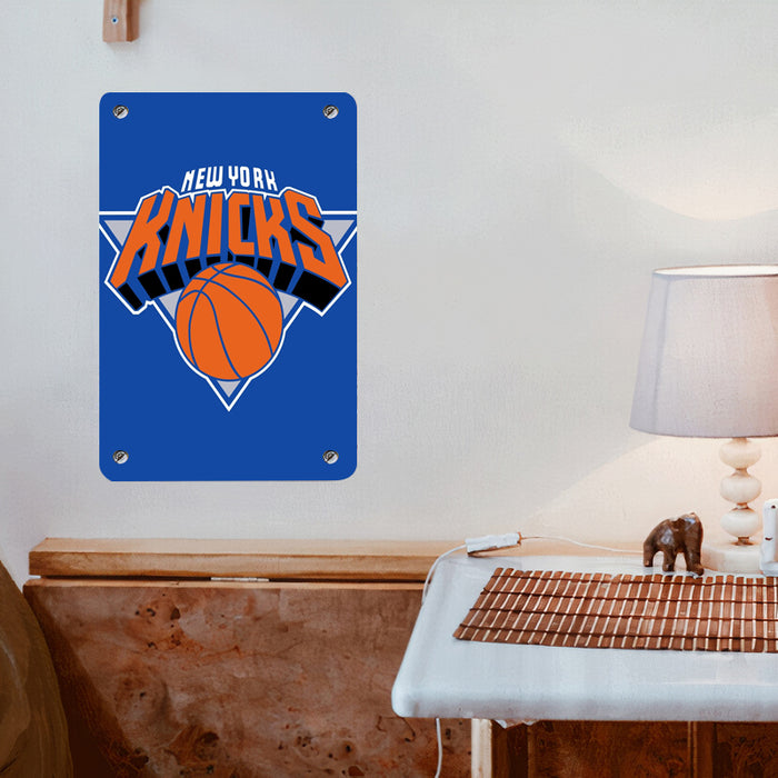 blue logo new york knicks basketball Poster Metal print wall art