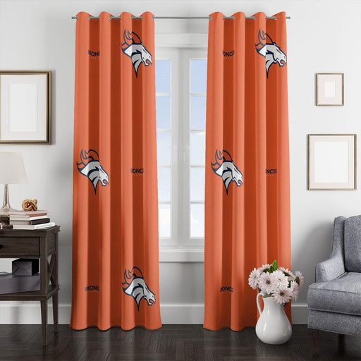 broncos denver logo orange window Curtain