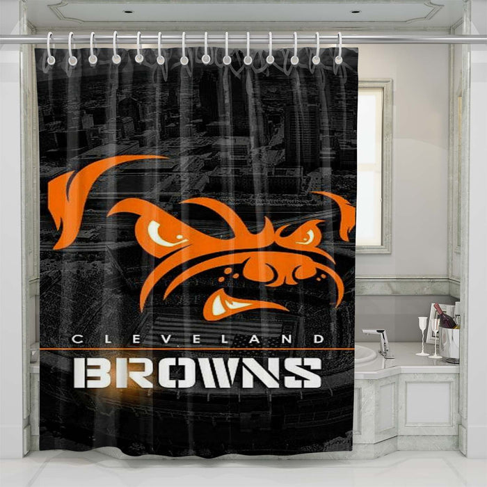 clevelands browns 2 shower curtains