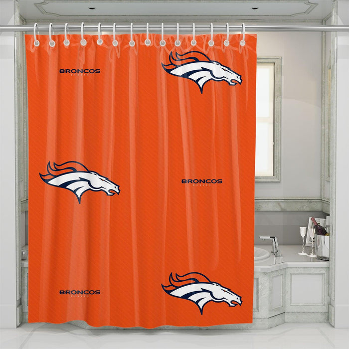 broncos denver logo orange shower curtains