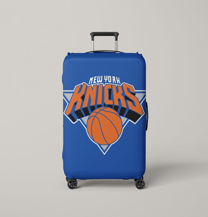 blue logo new york knicks basketball Luggage Covers | Suitcase