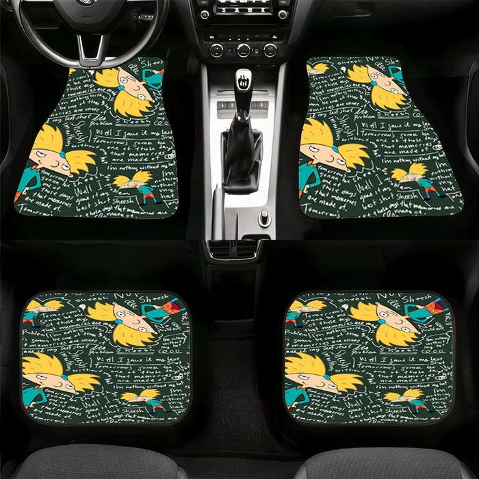 board pattern hey arnold nickelodeon Car floor mats Universal fit