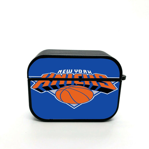 blue logo new york knicks basketball airpod case