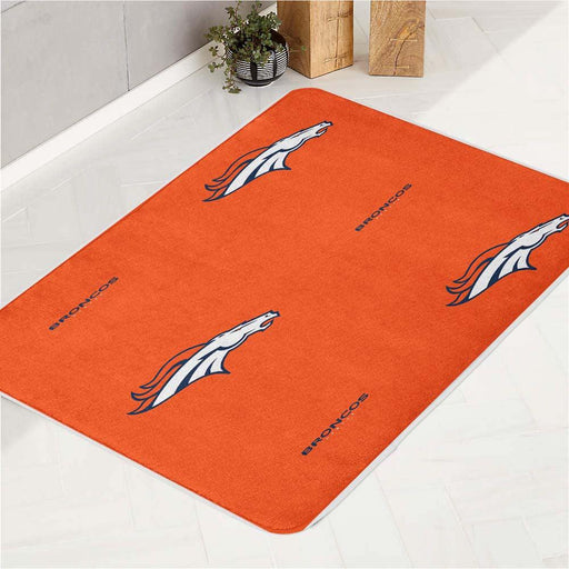 broncos denver logo orange bath rugs