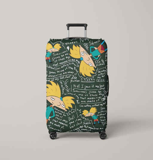 board pattern hey arnold nickelodeon Luggage Covers | Suitcase