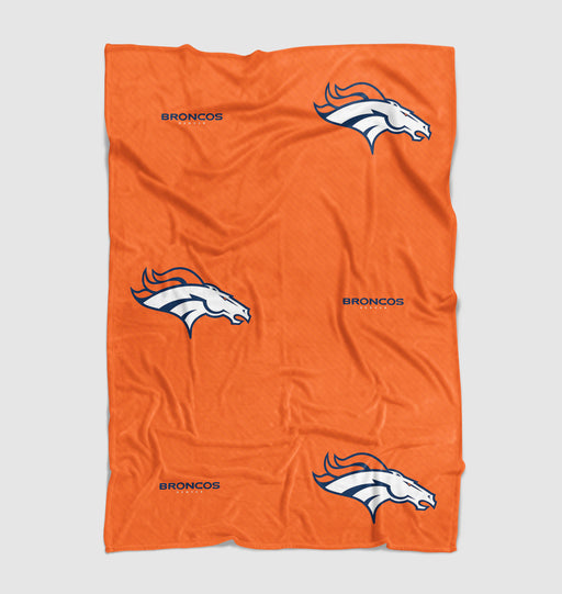 broncos denver logo orange Ultra soft fleece blanket