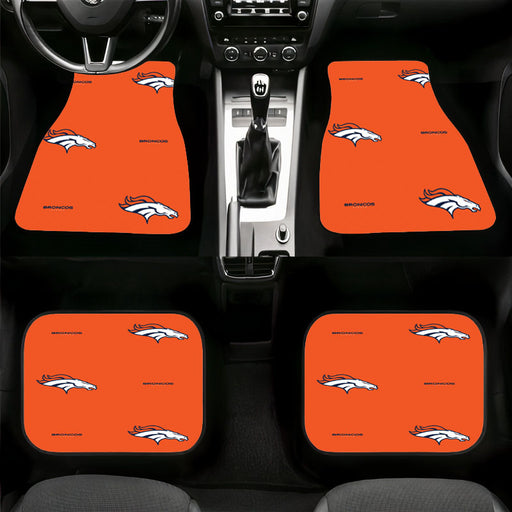 broncos denver logo orange Car floor mats Universal fit