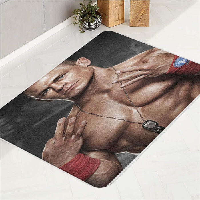 body and style of john cena wwe bath rugs