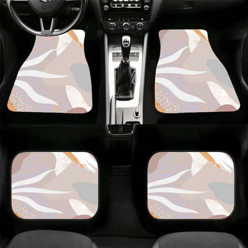 brown pastel flow lines and brush Car floor mats Universal fit