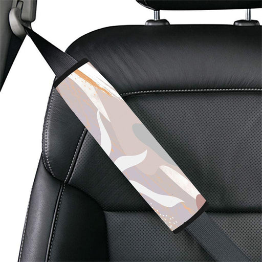 brown pastel flow lines and brush Car seat belt cover