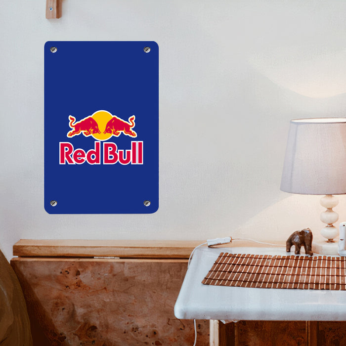 blue logo redbull Poster Metal print wall art