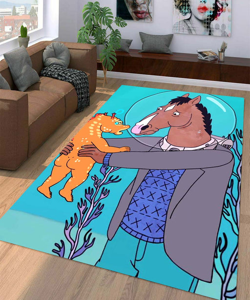 bojack horseman in the sea Living room carpet rugs