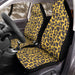 brown random shape pattern Car Seat Covers