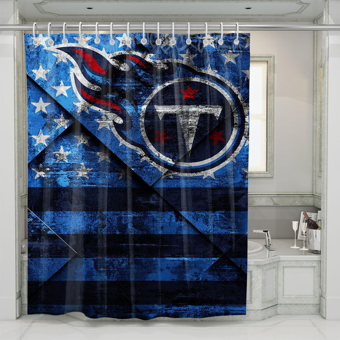 blue of tennessee titans nfl shower curtains