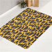 brown random shape pattern bath rugs