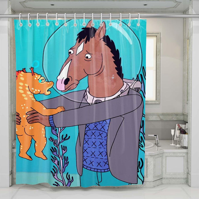 bojack horseman in the sea shower curtains