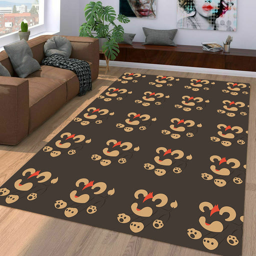 brown silhouette eevee Living room carpet rugs