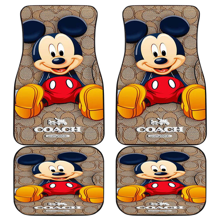 COACH BROWN MICKEY MOUSE 1 Car floor mats Universal fit