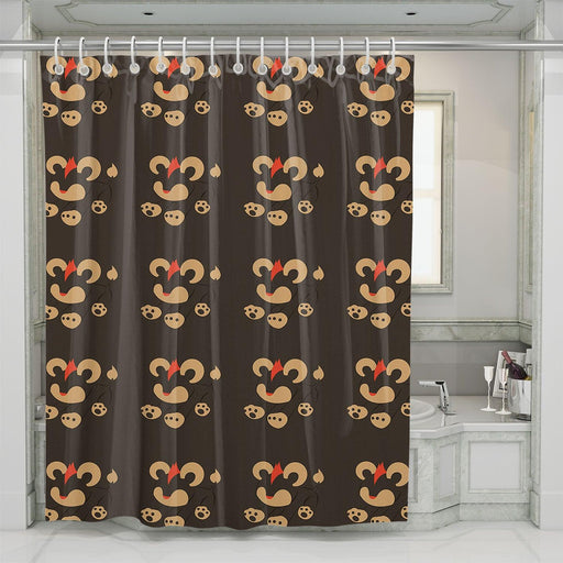 brown silhouette eevee shower curtains