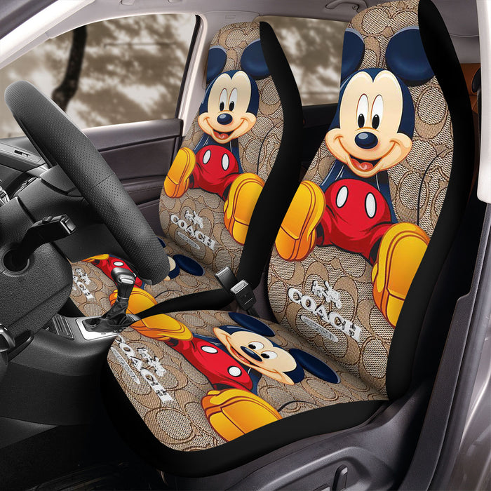 COACH BROWN MICKEY MOUSE 1 Car Seat Covers