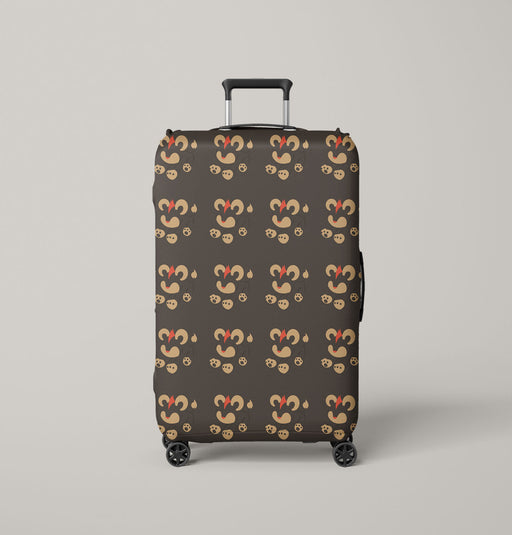 brown silhouette eevee Luggage Cover | suitcase