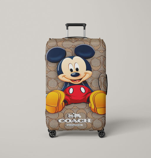 coach brown mickey mouse 1 Luggage Cover | suitcase