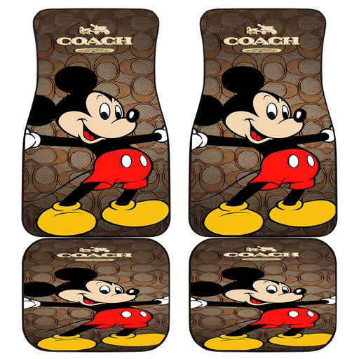 coach brown mickey mouse 2 Car floor mats Universal fit