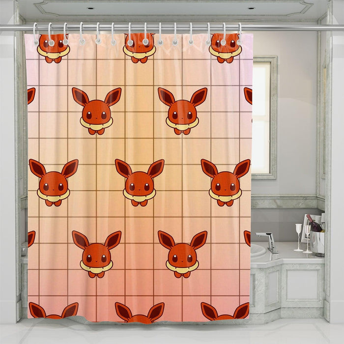 brown species pokemon shower curtains