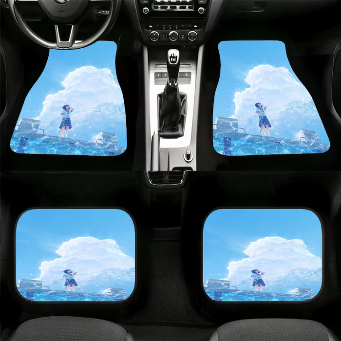 blue sky anime highschool Car floor mats Universal fit