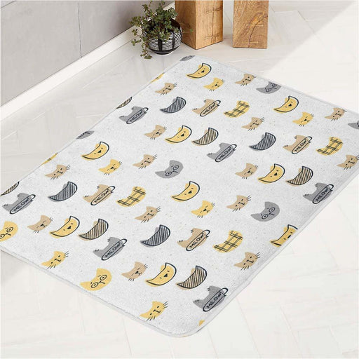 brush digtal painting of cats avatar bath rugs