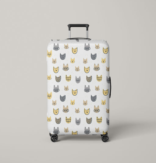 brush digtal painting of cats avatar Luggage Cover | suitcase