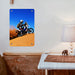 blue sky desert motocross obstacle Poster Metal print wall art