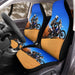 blue sky desert motocross obstacle Car Seat Covers