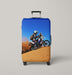 blue sky desert motocross obstacle Luggage Covers | Suitcase