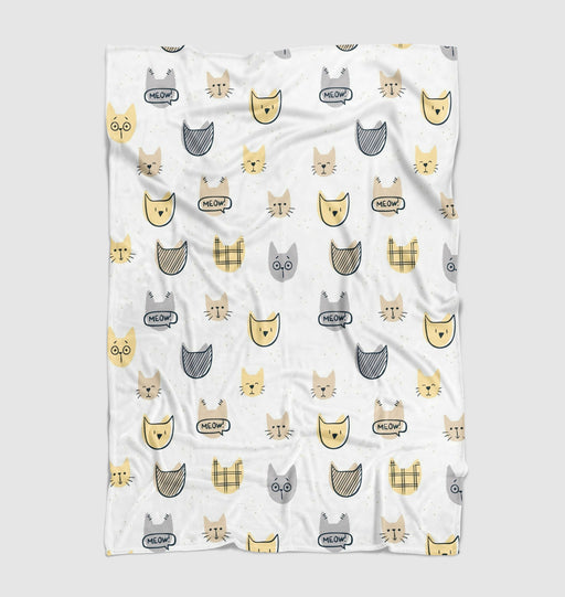 brush digtal painting of cats avatar Ultra soft fleece blanket