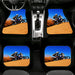 blue sky desert motocross obstacle Car floor mats Universal fit