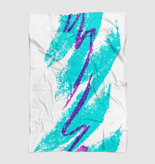 brush vaporwave cool color Ultra soft fleece blanket